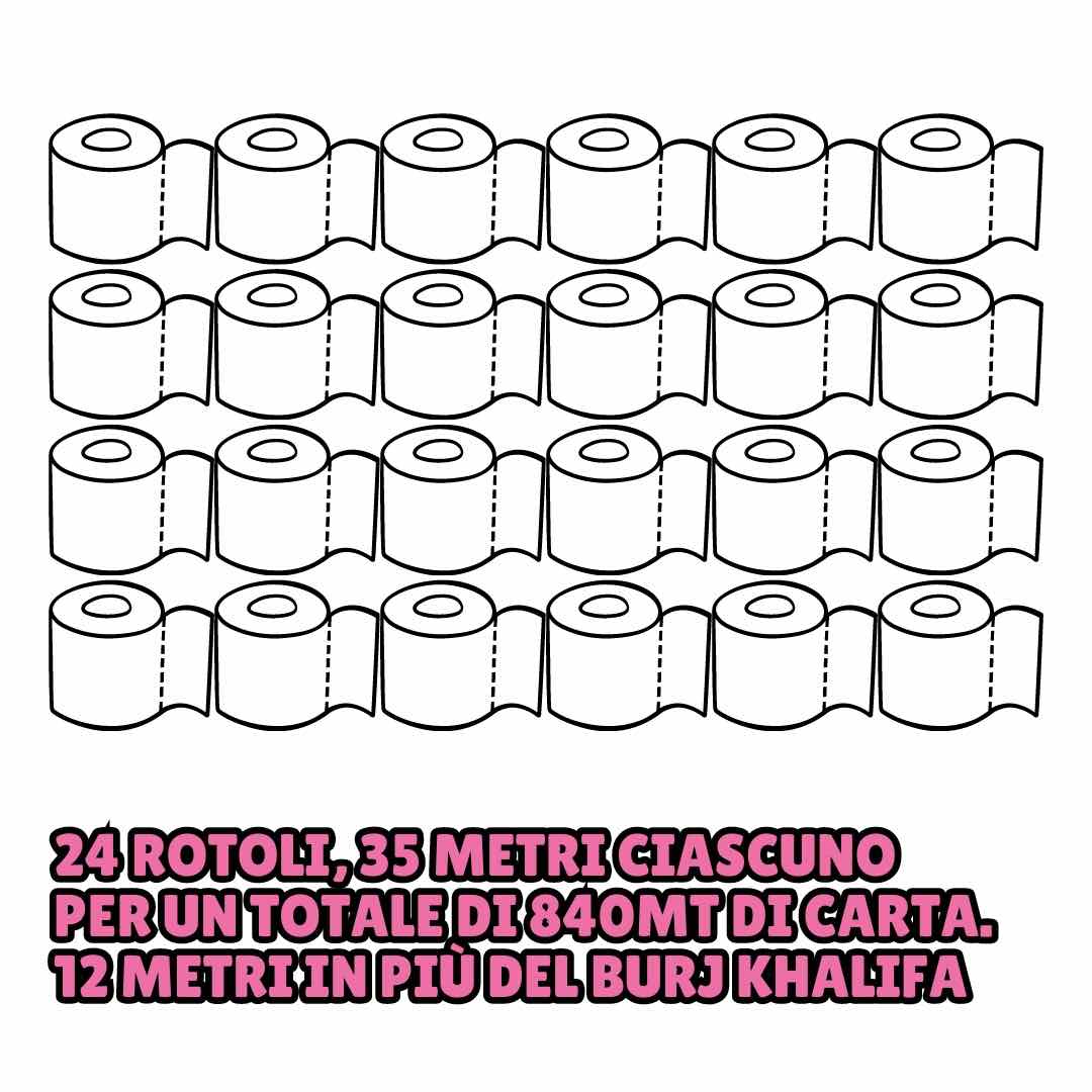 Carta igienica in bamboo FSC certificata 24 rotoli, non sbiancata e biodegradabile